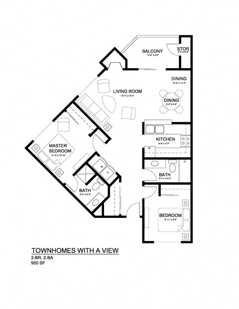 Townhomes with a View Elm Floor Plan